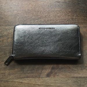 Marc Jacobs Silver Leather Continental Wallet
